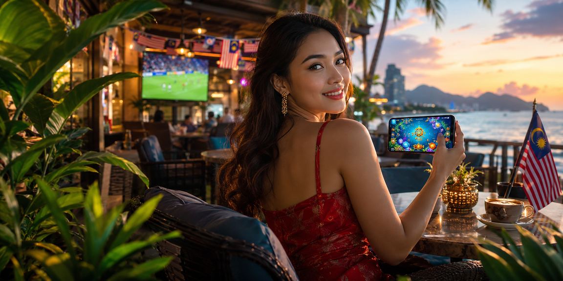 Pengguna Malaysia di Ipoh melihat odds perlawanan bola sepak dalam talian